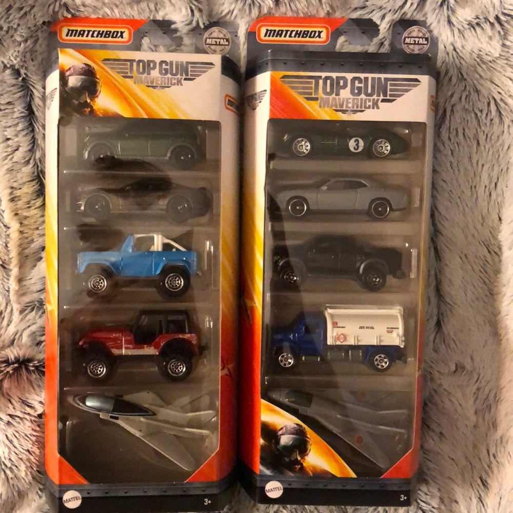 Matchbox Top Gun Maverick Set of 2 5-Pack Veh. NIP